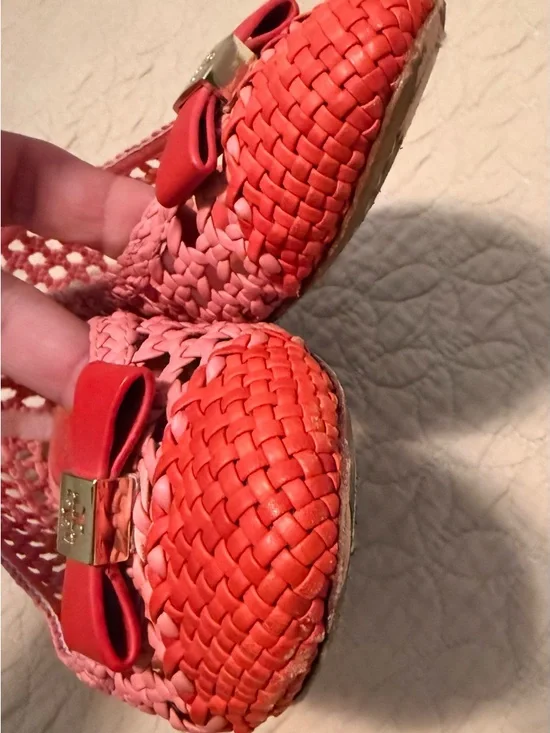 Tory Burch Coral Woven Ballet Flats size 8 - Picture 6 of 8
